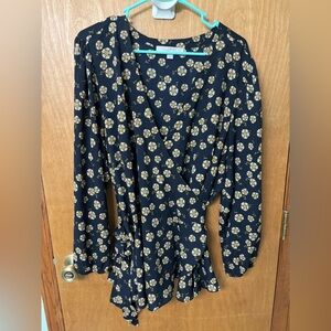 Loft plus size 20 peplum wrap shirt EUC